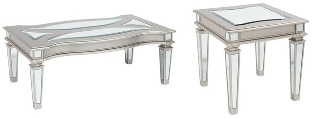 Signature Design by Ashley® Tessani 2-Piece Silver Living Room Table Set-0