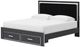 Signature Design by Ashley® Zuraleus Matte Black King Upholstered Panel Storage Bed-4