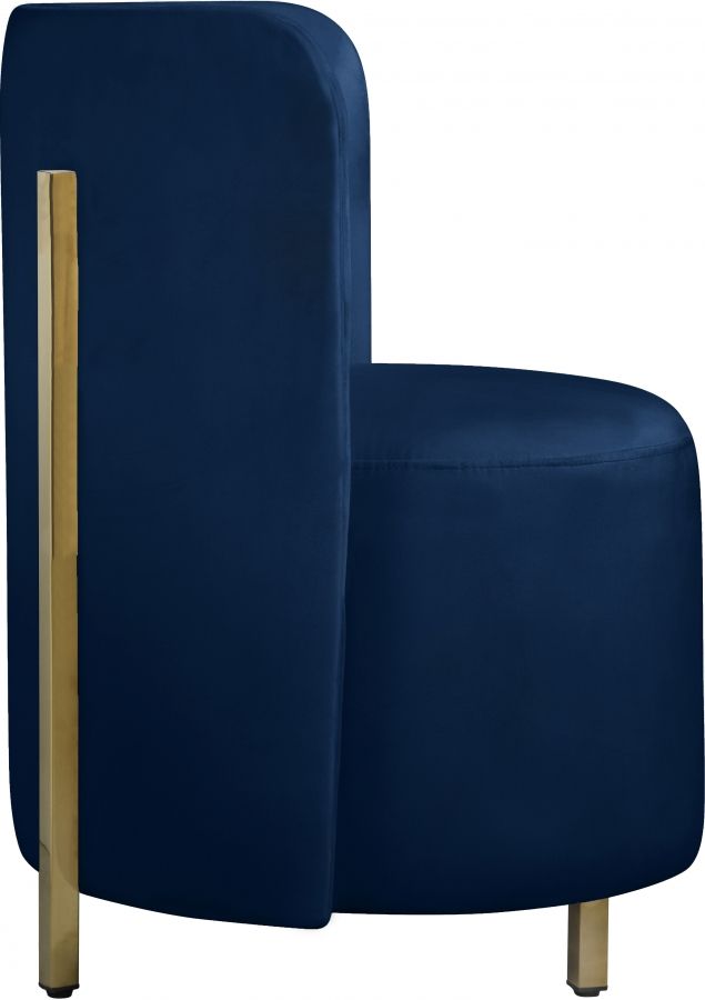Meridian Furniture Rotunda Navy Velvet Chair-2