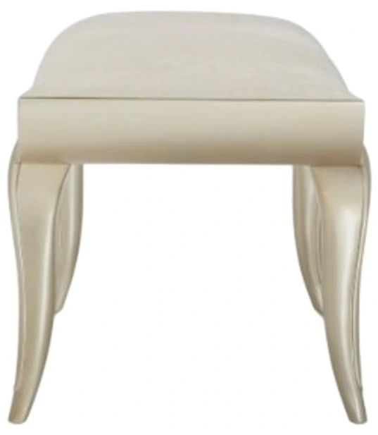 Michael Amini® Villa Cherie Caramel/Chardonnay Bed Bench-3