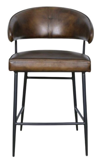 Home Trends & Design Essex Dover Black/Handwashed Chestnut Counter Stool-1