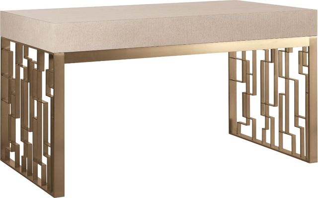 Hooker® Furniture Marlowe Polished Limestone/Radiance Writing Desk-4