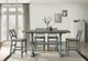 Bernards Summerville II Brown Counter Dining Table with Blue Base-1