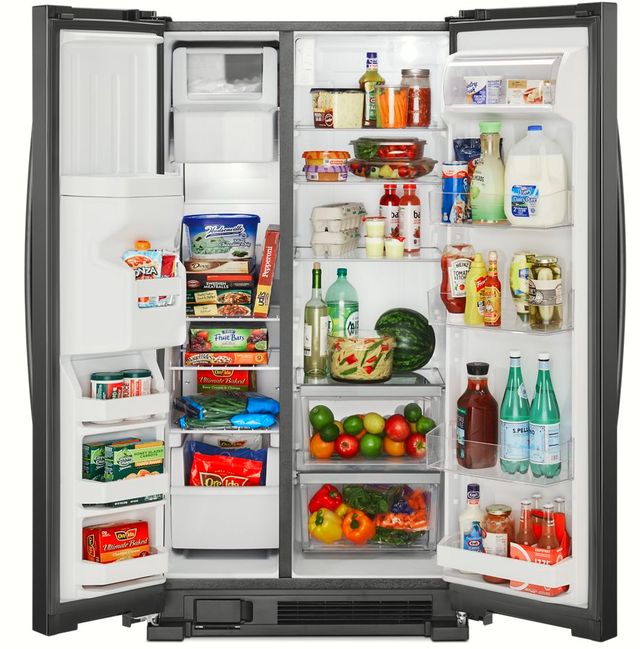 Whirlpool® 25 Cu. Ft. Black Side-By-Side Refrigerator-1