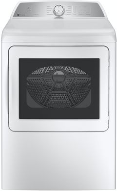 GE Profile™ 7.4 Cu. Ft. White Front Load Natural Gas Dryer 