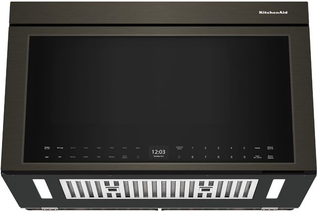 KitchenAid® 1.1 Cu. Ft. Black Stainless Over The Range Microwave-2