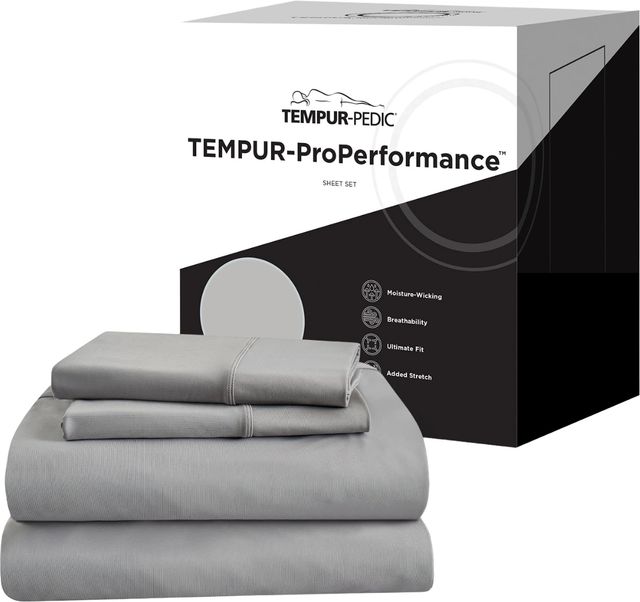 Tempur-Pedic® TEMPUR-ProPerformance™ 4-Piece Graphite Moisture-Wicking Queen Sheet Set-3