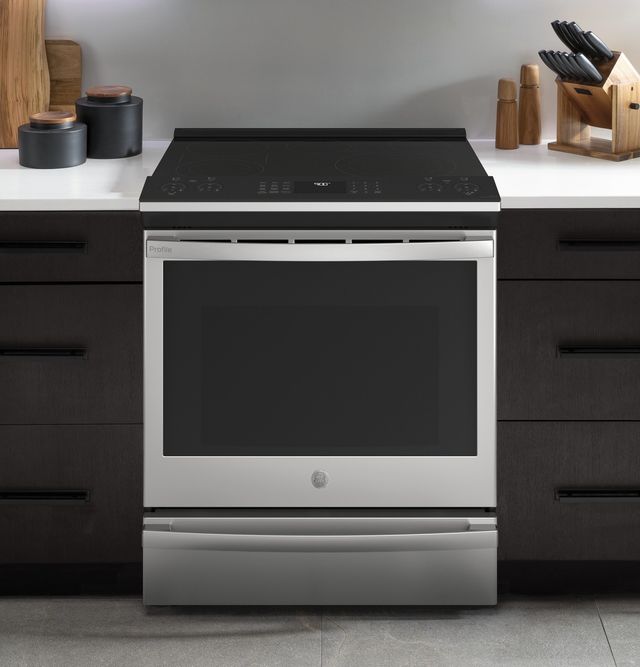 GE Profile™ 30" Fingerprint Resistant Stainless Steel Smart Slide-In Electric Convection Range-5