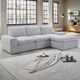 Primo International™ Momento Light Gray 4-Piece Modular Sofa with Ottoman-1