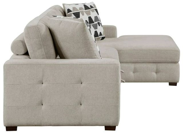 Homelegance® Raife 3-Piece Taupe Sleeper Sectional with Right Chaise and Ottoman-3