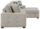 Homelegance® Raife 3-Piece Taupe Sleeper Sectional with Right Chaise and Ottoman-3