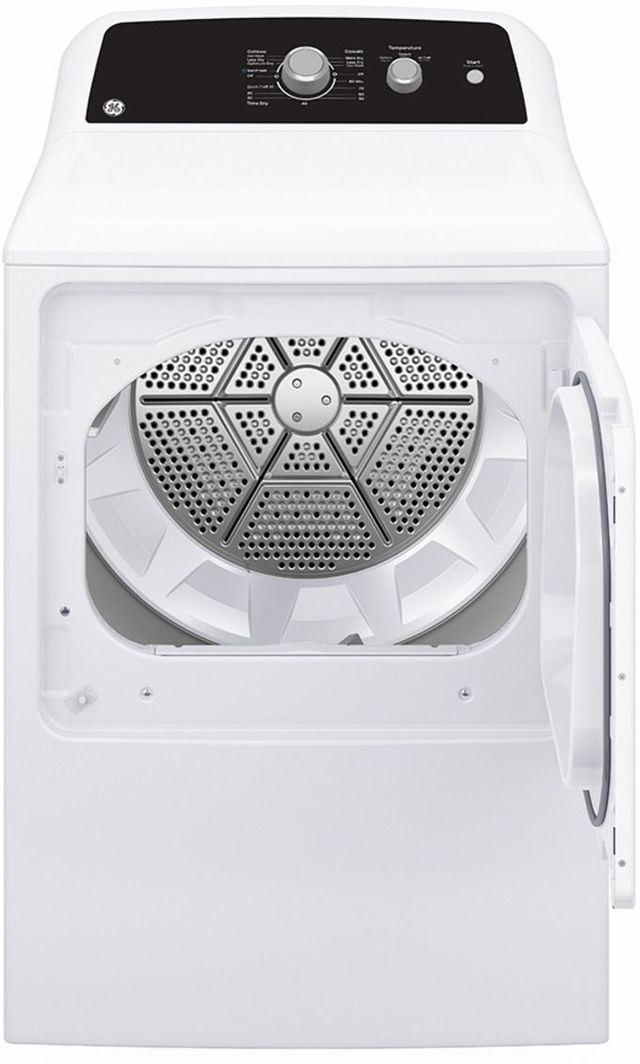 GE® 6.2 Cu.Ft. White Front Load Electric Dryer with SaniFresh Cycle-3
