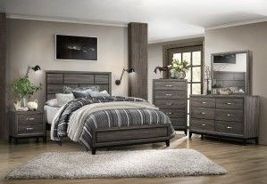 Mazin Furniture Davi Gray Queen Bed-3