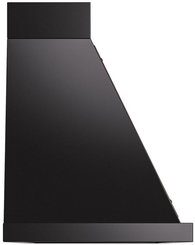 Ilve® Nostalgie II Noblesse 60" Glossy Black Wall Mounted Range Hood with Burnished Trim-2