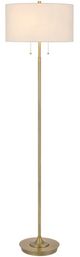Cal® Lighting & Accessories Kendal Antique Brass/White Floor Lamp-1