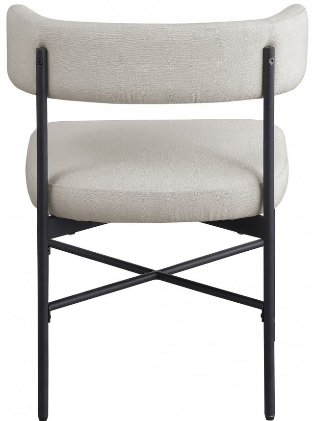 Meridian Furniture Rivage Beige/Matte Black Upholstered Dining Side Chair-3