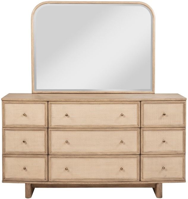Coaster® Kailani Beige Dresser and Mirror-1