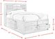 Elements International Emily Gray Queen Bookcase Storage Bed-2