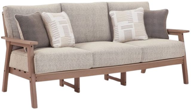 Signature Design by Ashley® Cliffs Beach Beige/Driftwood Fabric/Plastic Outdoor Sofa-0