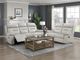 Homelegance® Laconia Silver Double Manual Reclining Sofa-5