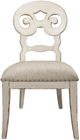 Riverside Furniture Mix-N-Match Chipped White Scroll Back Upholstered Dining Side Chair-2