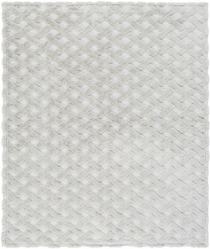 Surya Hagen Silver Gray 50"x60" Throw Blanket-1