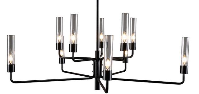 Classic Home Madeline Matte Black Chandelier-1