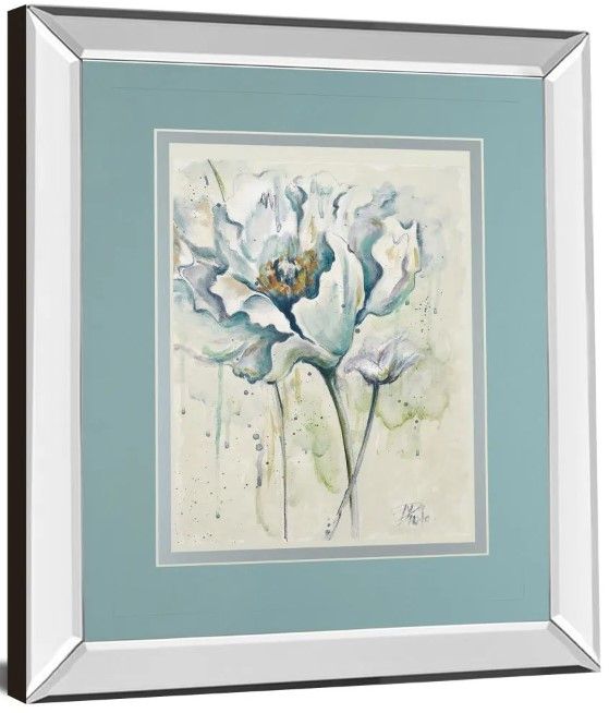 Classy Art Fresh Poppies l by Patricia Pinto Mirror Framed Wall Art-1