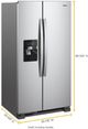 Whirlpool® 36" 24.6 Cu. Ft. Fingerprint Resistant Stainless Steel Side-by-Side Refrigerator-2