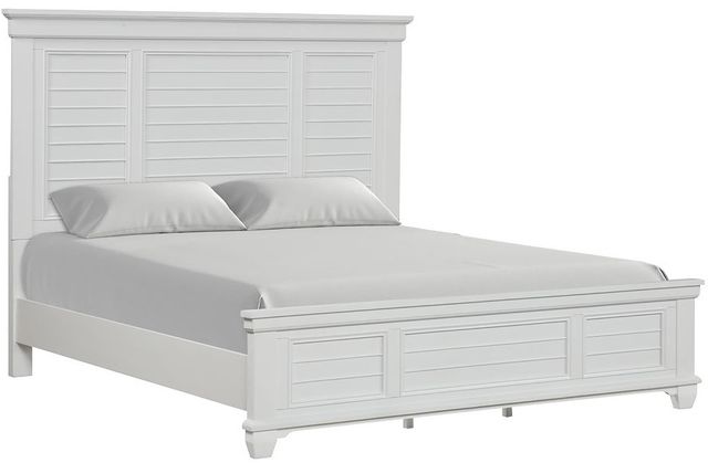 New Classic® Home Furnishings Jamestown White Queen Panel Bed-0