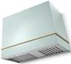 La Cornue CornuFé Loge 44" Roquefort Wall Mounted Range Hood with Polished Brass Trim-0