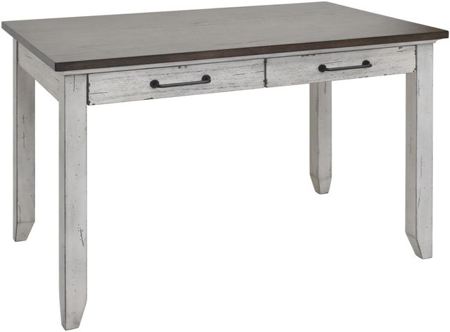Steve Silver Co. Bear Creek Honey Smoke Multi Function Table with White Base-0