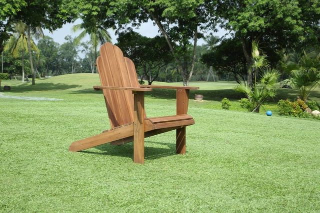 Linon Adirondack Brown Wooden Adirondack Outdoor Chair-1
