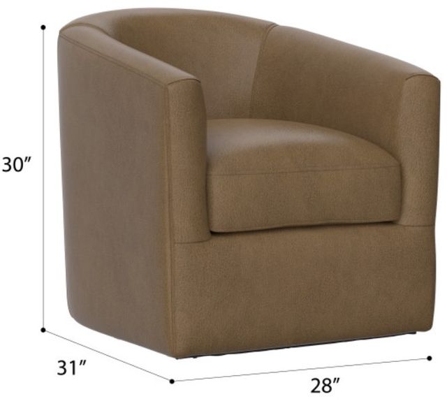 Emerald Home Oliver Mocha Swivel Accent Chair-2