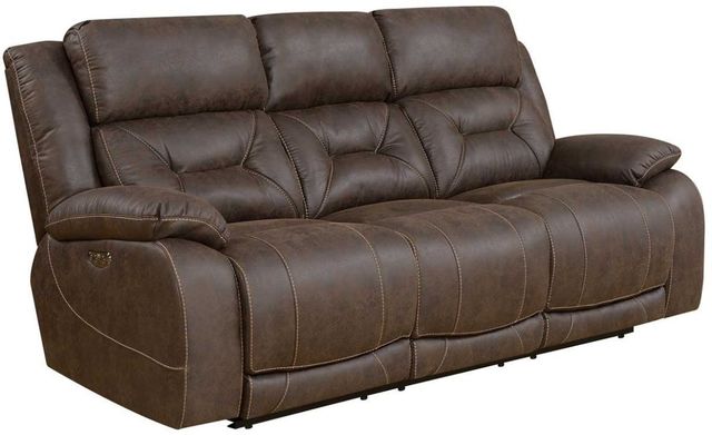 Steve Silver Co. Aria Saddle Brown Dual Power Reclining Sofa-0