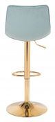 Zuo® Prima Light Green & Gold Bar Chair-4