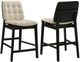 Coaster® Redbridge 2-Piece Black/Cream Upholstered Counter Stool Set-0