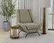 International Furniture Direct Tyne Beige/Blacksmithing Matte Black Accent Chair-3
