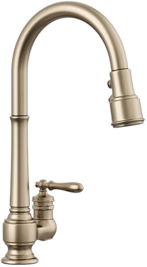 KOHLER® Artifacts® Vibrant Brushed Bronze 9" Kitchen Sink Faucet with Three-Function Spray-0