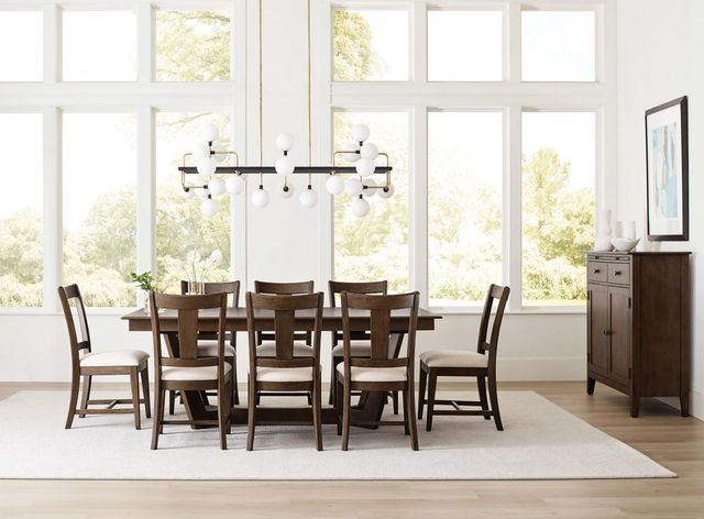 Kincaid® Kafe Mocha 80" Rectangular Trestle Dining Table-3