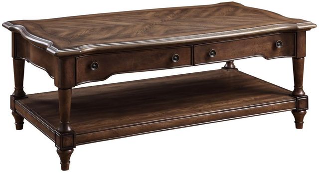 Homelegance® Heath Court Brown Coffee Table-0