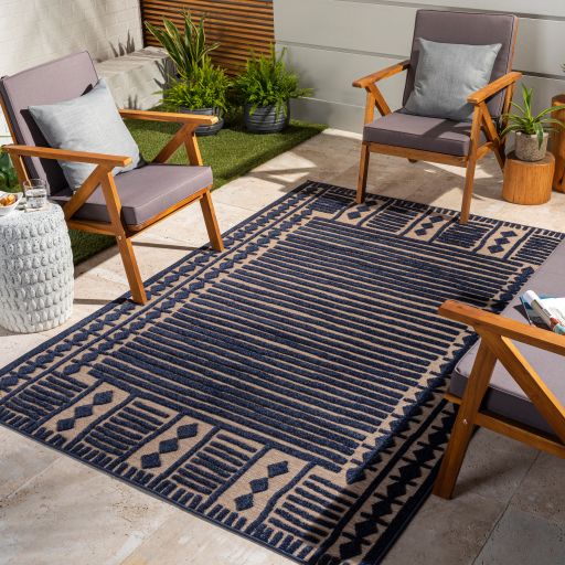 Surya Greenwich Blue/Taupe 5'x7' Area Rug-3
