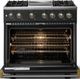 Viking® 5 Series 36" Antique Bronze Pro Style Dual Fuel (NG) Range with Brushed Brass Trim-1