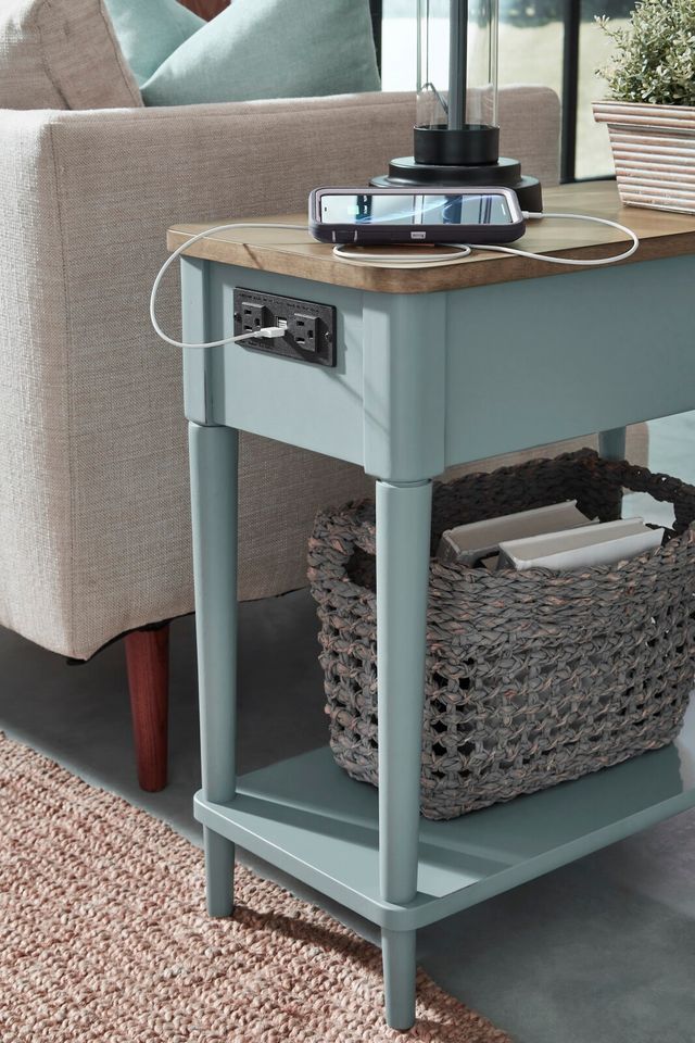 Null Furniture 6618 Indigo/Gray Charging Chairside-1