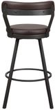 Homelegance® Appert Brown/Dark Gray Swivel Pub Height Chair-2