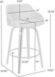 Armen Living Alec Brown/Walnut Bar Stool-2