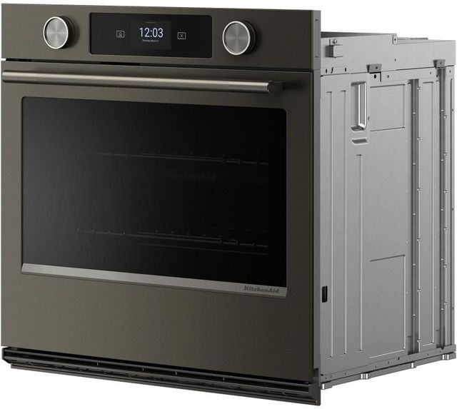 KitchenAid® 30" Black Ore Smart Single Electric Wall Oven with Intelligent Cooking Camera-4
