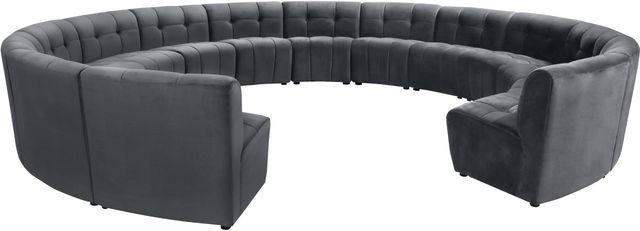 Meridian Furniture Limitless 14-Piece Grey Velvet Modular Sectional-2