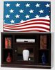American Heartland Manufacturing Poplar 46" TV Stand with Bookcase Sides-1