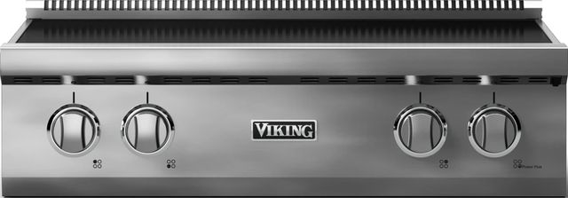 Viking 5 Series 30” Stainless Steel 4-Burner Electric Rangetop with Polished Chrome Trim-0